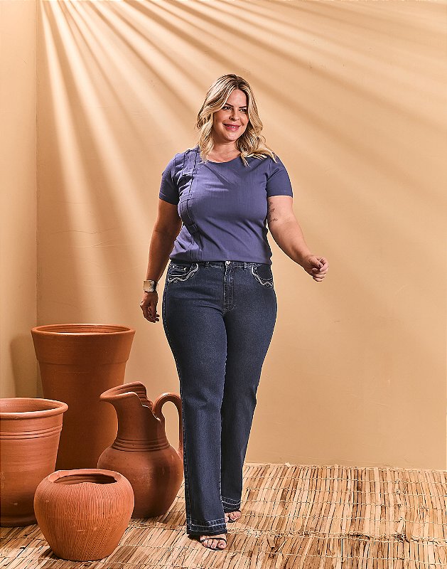 CALÇA RETA SPECIAL DET BOLSO