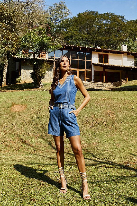 SHORTS CINTO BORDADO